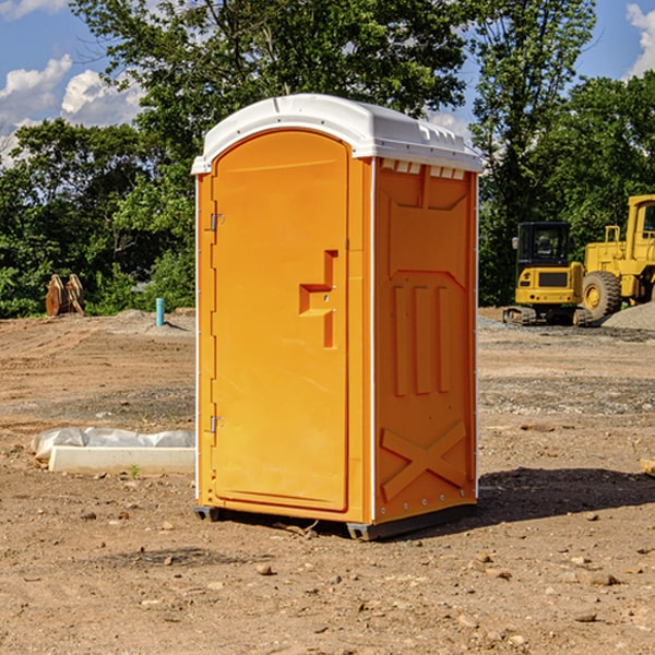 how often are the portable restrooms cleaned and serviced during a rental period in Dayton PA